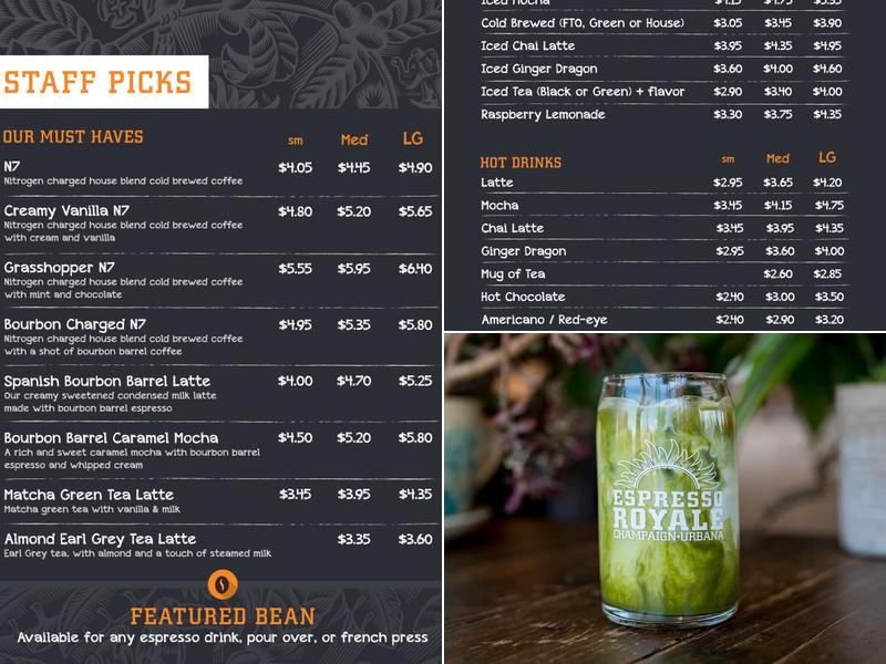 Espresso Royale Grainger Engineering Library Menu