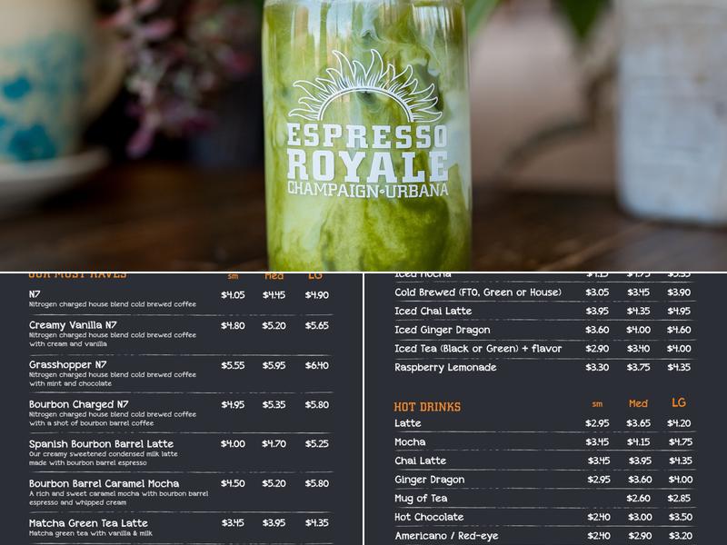 Espresso Royale Grainger Engineering Library Menu