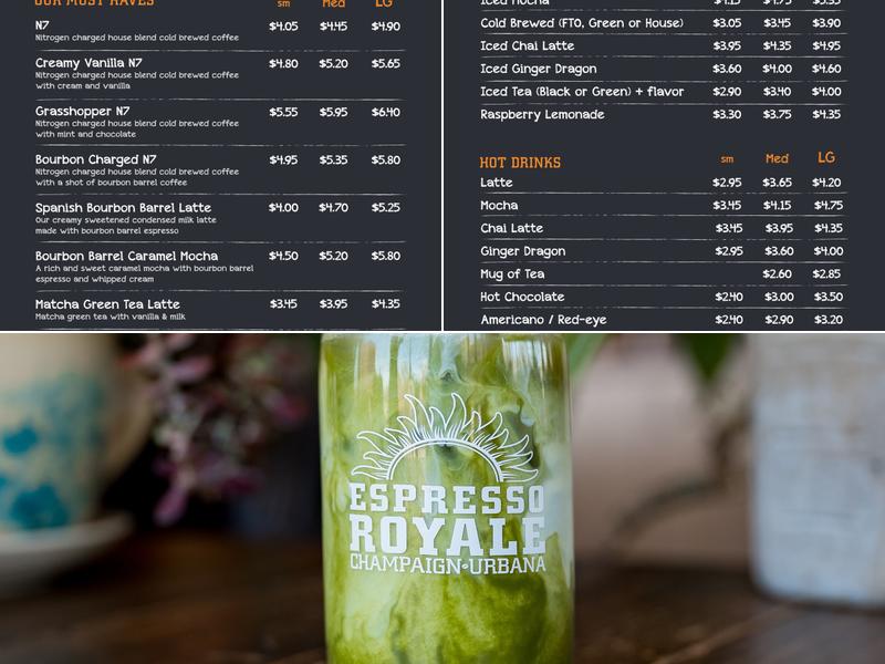 Espresso Royale Grainger Engineering Library Menu