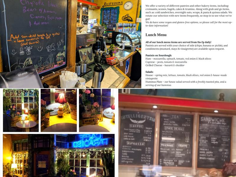 Caffe Paradiso Menu