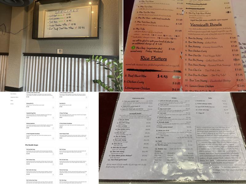Xinh Xinh Cafe Menu