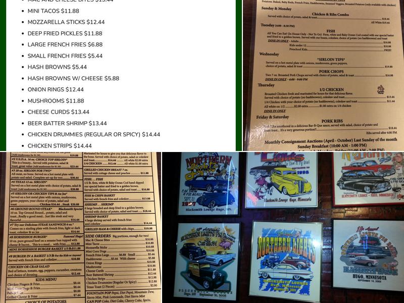 Blacksmith Lounge & Broaster Menu