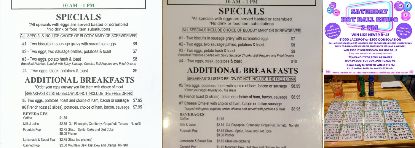 Jumpin' Jacks Menu