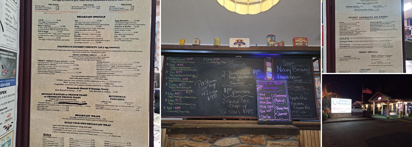 Gram's Kitchen Menu