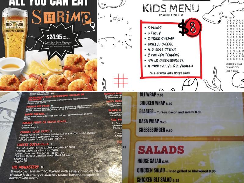 Nice N Easy Oyster Bar & Grille Menu