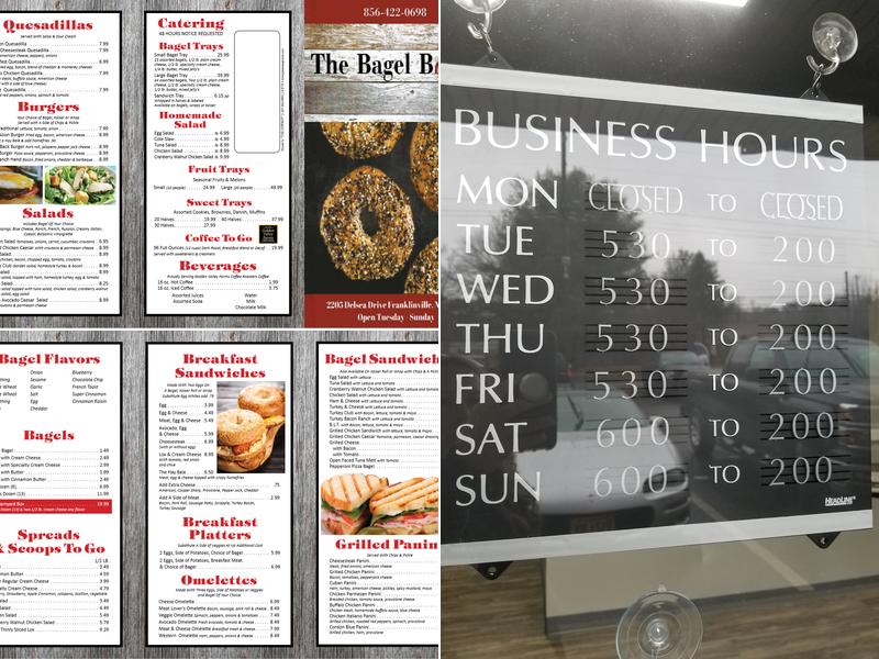The Bagel Barn Bakery & Cafe Menu