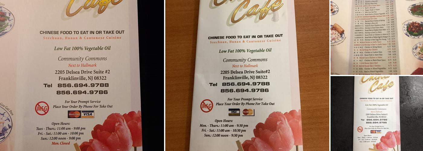 China Cafe Menu