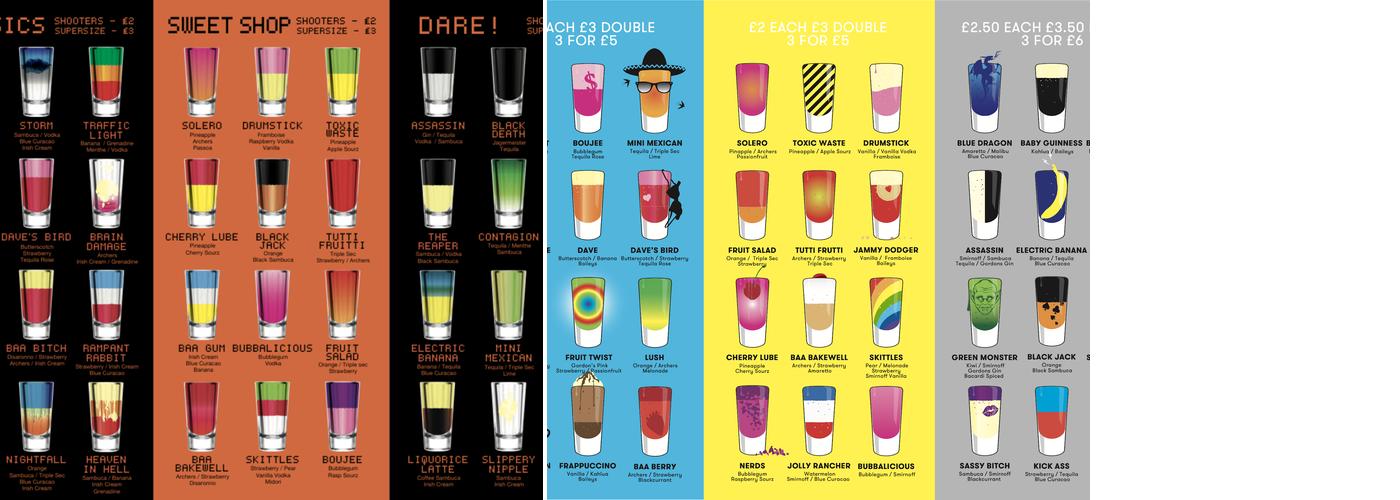 Baa Bar Liverpool Menu