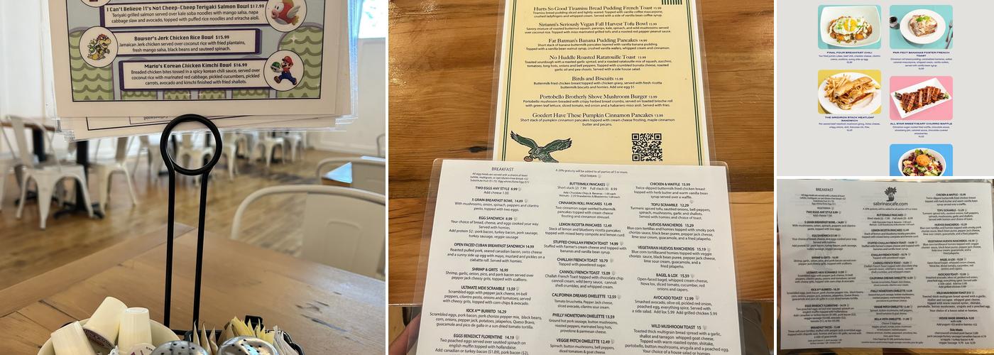 Sabrina's Cafe Menu