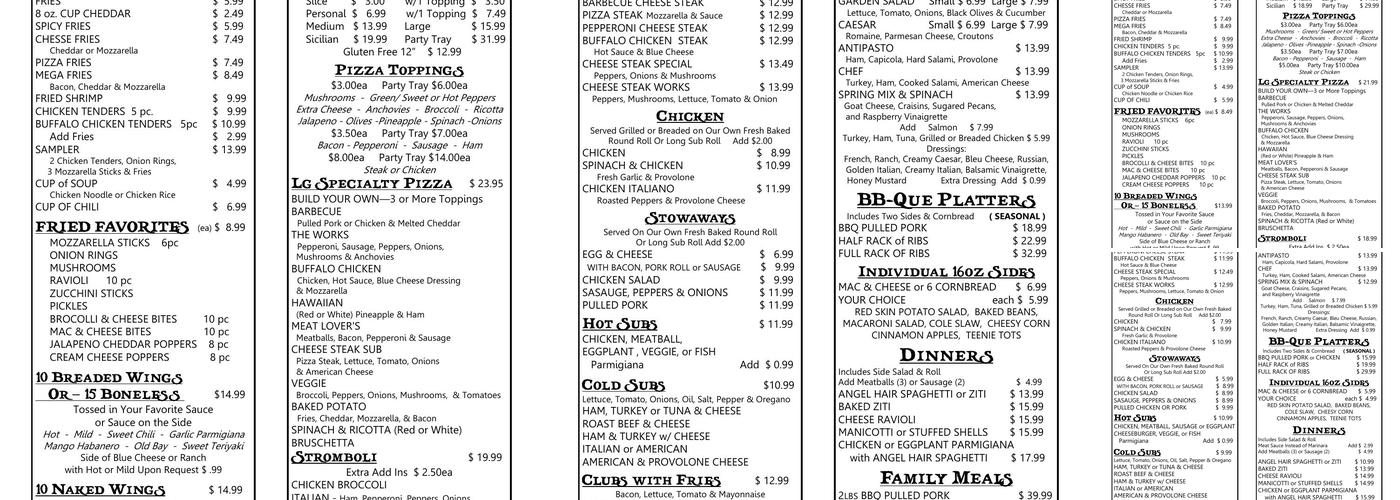 Teenie Hut Jr's Menu