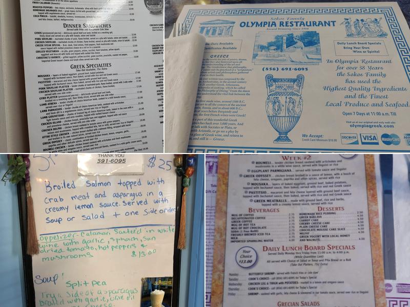 Olympia Restaurant Menu