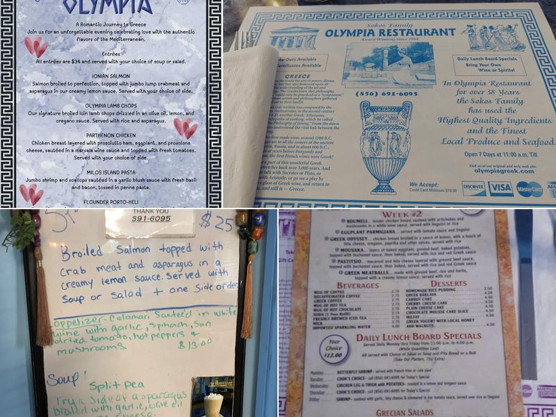 Olympia Restaurant Menu
