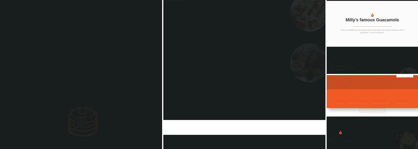 Milly's Restaurant Menu