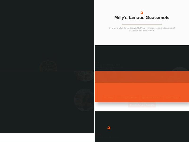 Milly's Restaurant Menu