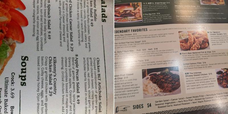 Bennigan's Menu
