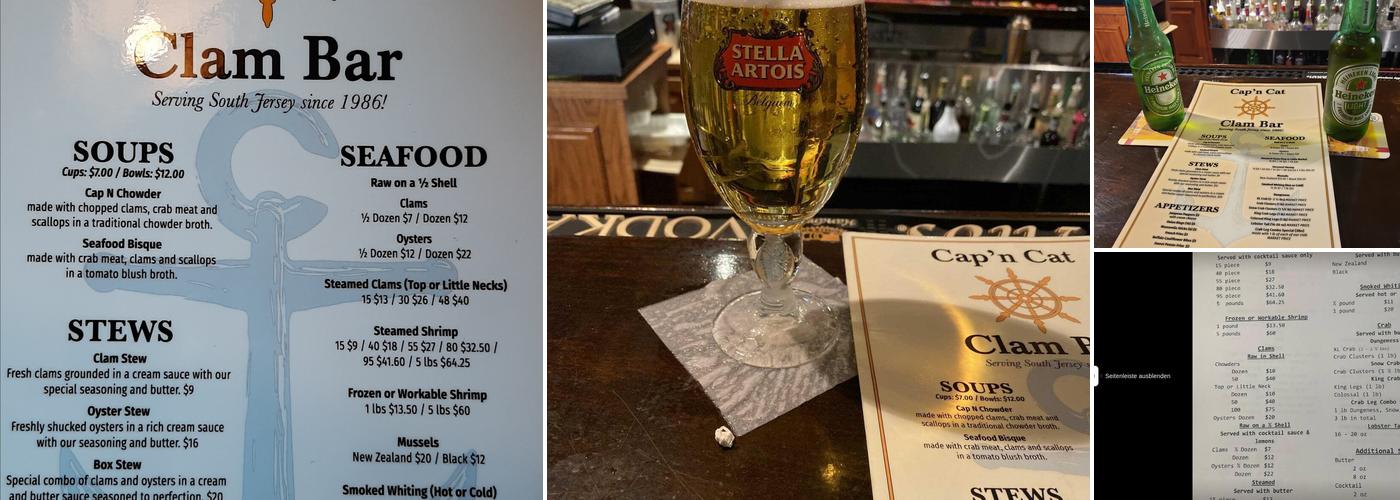 Cap'n Cat Clam Bar Menu