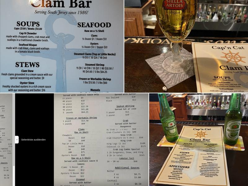 Cap'n Cat Clam Bar Menu