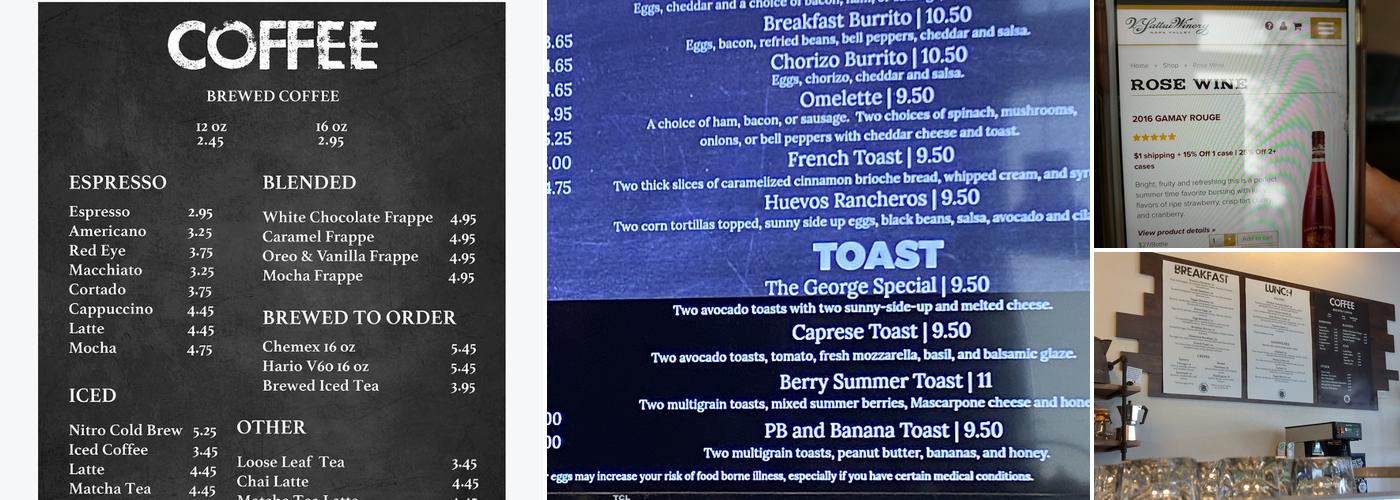 NewCity Coffee Co. Menu