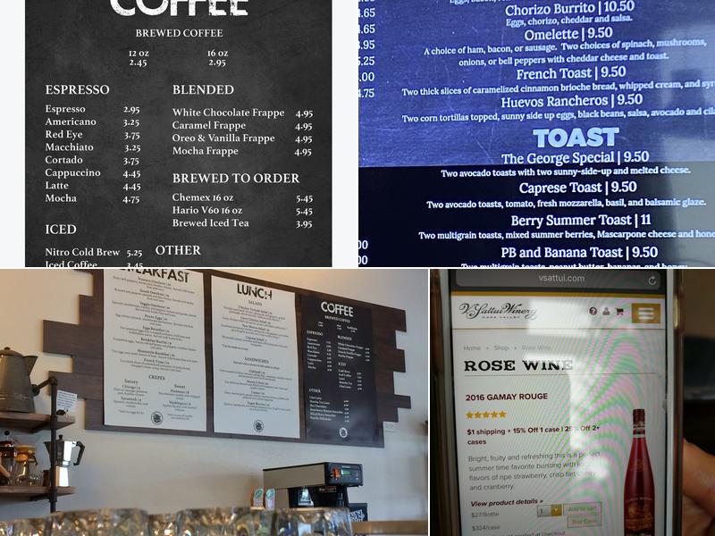 NewCity Coffee Co. Menu