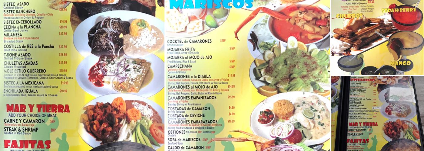 Tortilleria La Mexicana Menu
