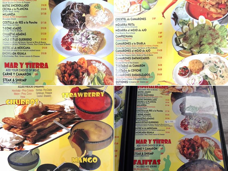 Tortilleria La Mexicana Menu