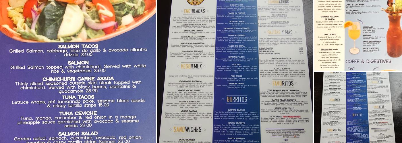 Azteca D' Oro Mexican Restaurant UCF Menu