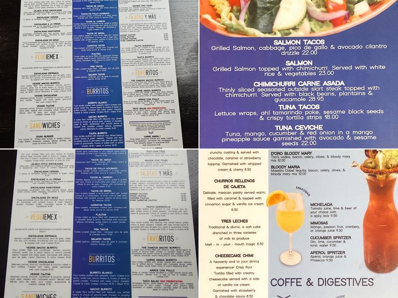 Azteca D' Oro Mexican Restaurant UCF Menu