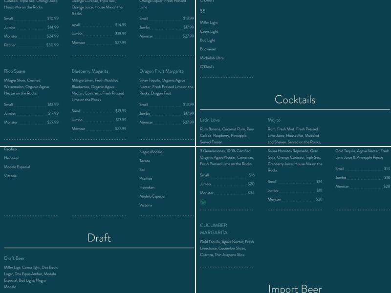 El Tequila's Authentic Mexican Restaurant Menu