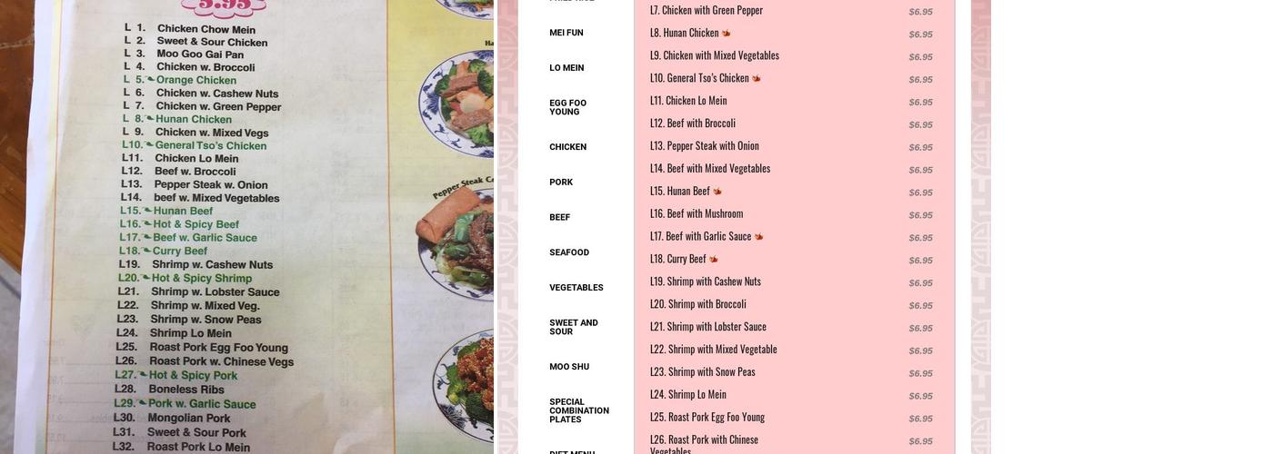 China Fun Menu