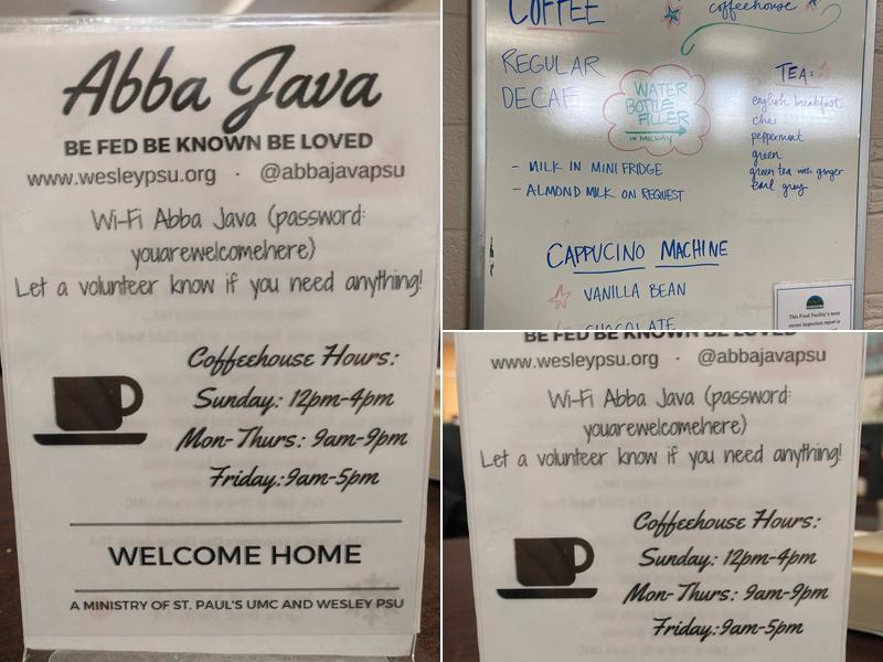 Abba Java Coffeehouse Menu