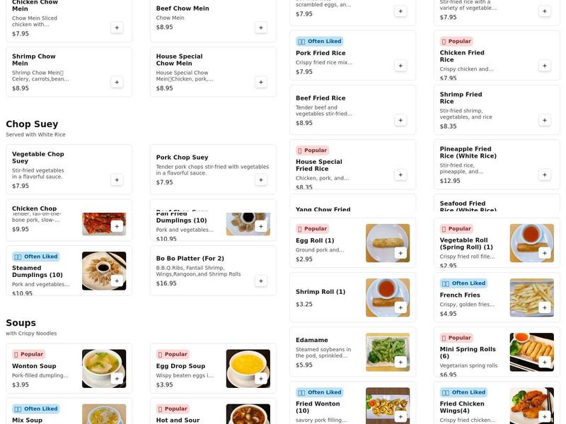 Cheng's Menu