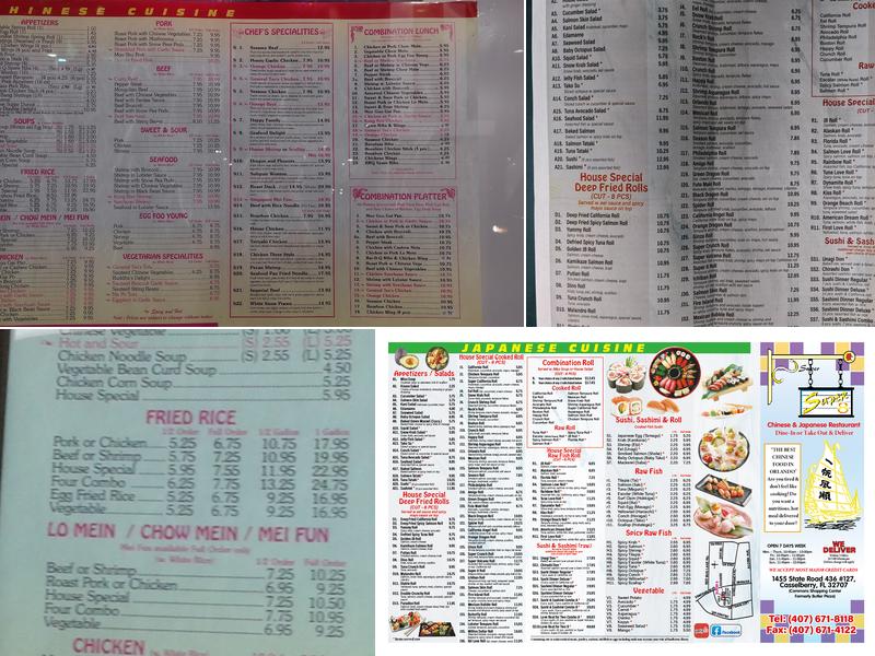 Super 8 Chinese Restaurant Menu