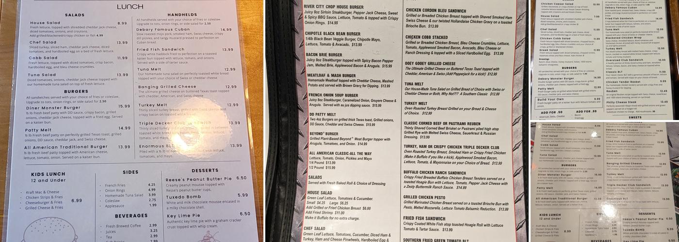 Debary Diner Menu