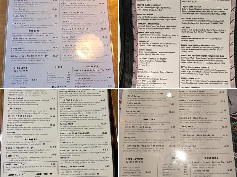 Debary Diner Menu