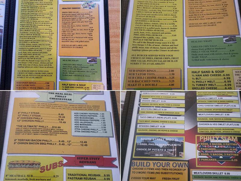 Philly Diner Menu