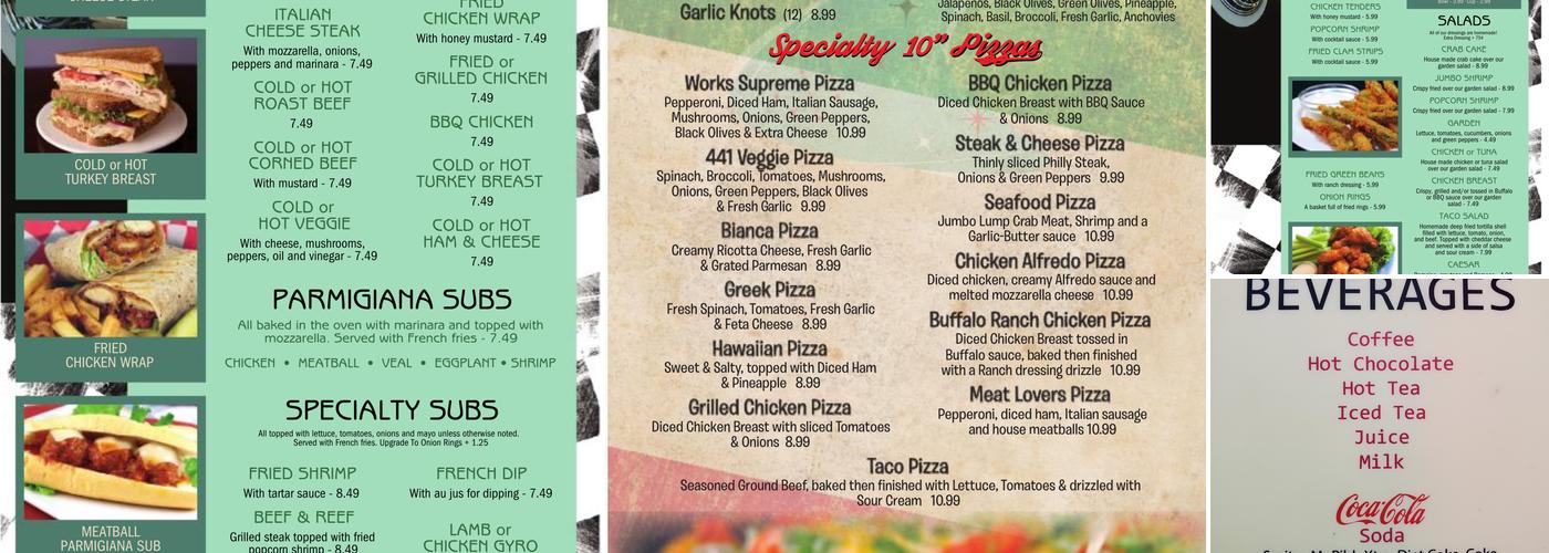 Hwy 441 Diner Menu