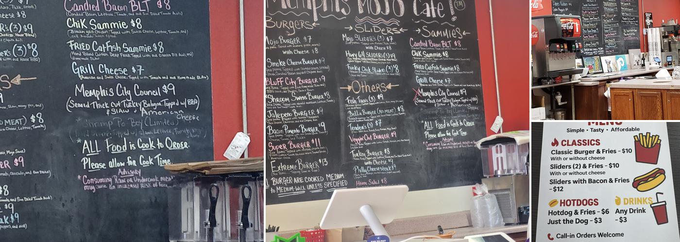Memphis Mojo Cafe Menu
