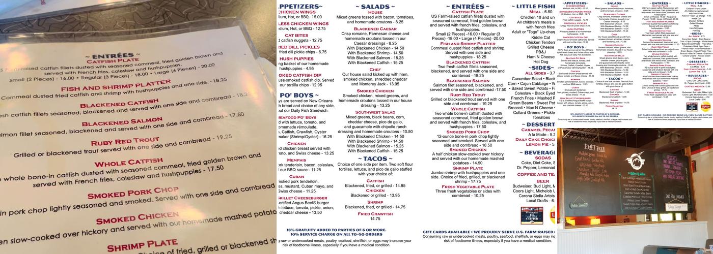 Soul Fish Cafe Menu