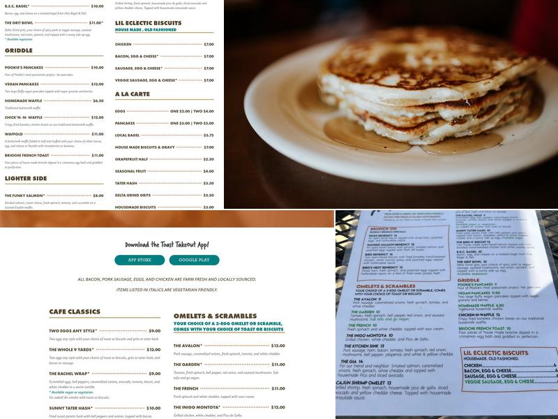 Café Eclectic Menu