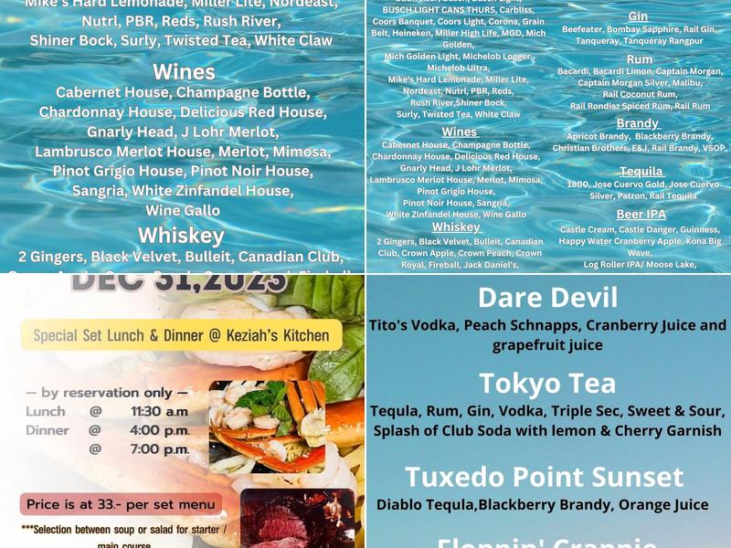 Lakeside Pub & Arcade Menu