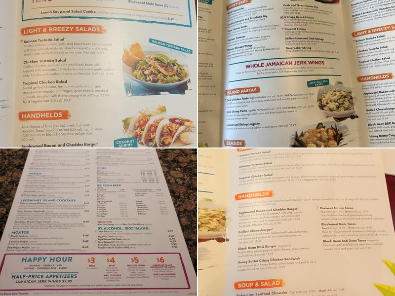 Bahama Breeze Menu