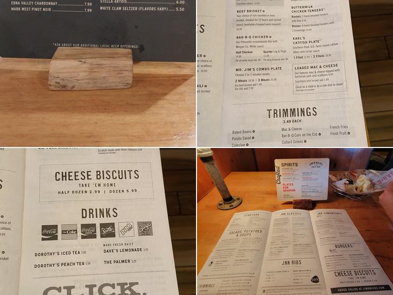 Jim 'N Nick's Bar-B-Q Menu