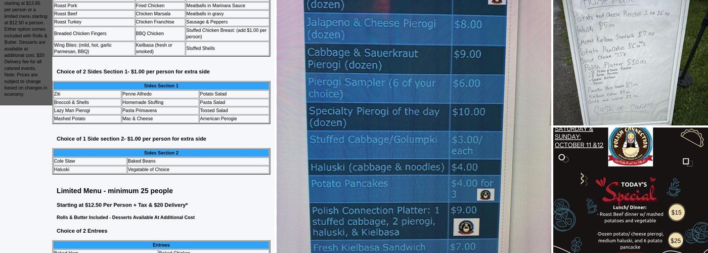Polish Connection Menu