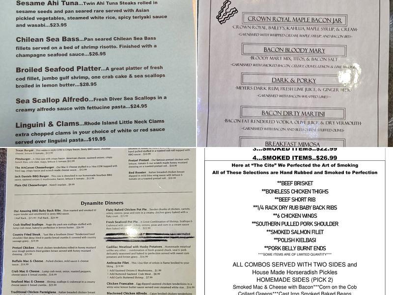 Anthracite Cafe' Menu