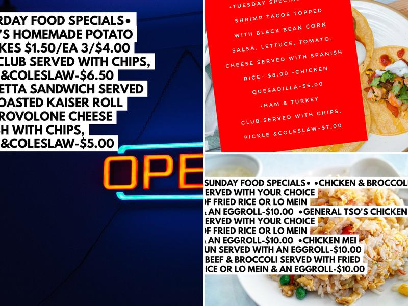 Moore's Cafe Menu