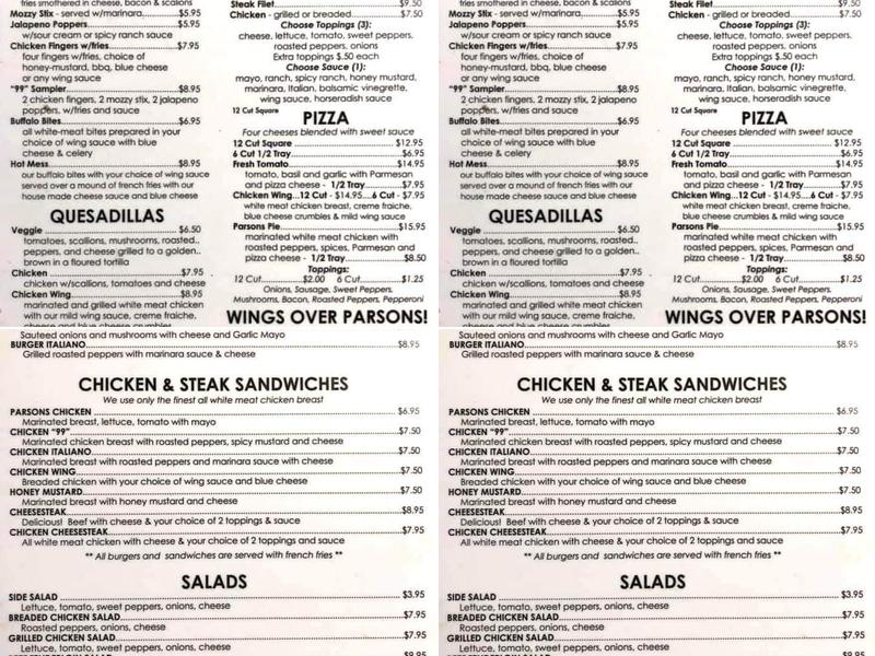 Hun's Cafe 99 Menu
