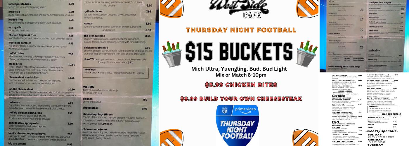 Huns' West Side Cafe Menu