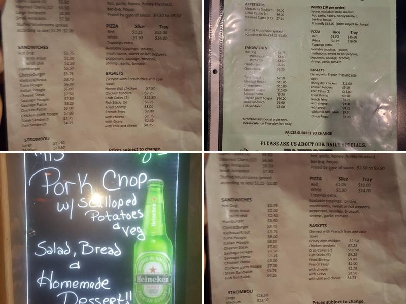 Andy's Cafe Menu