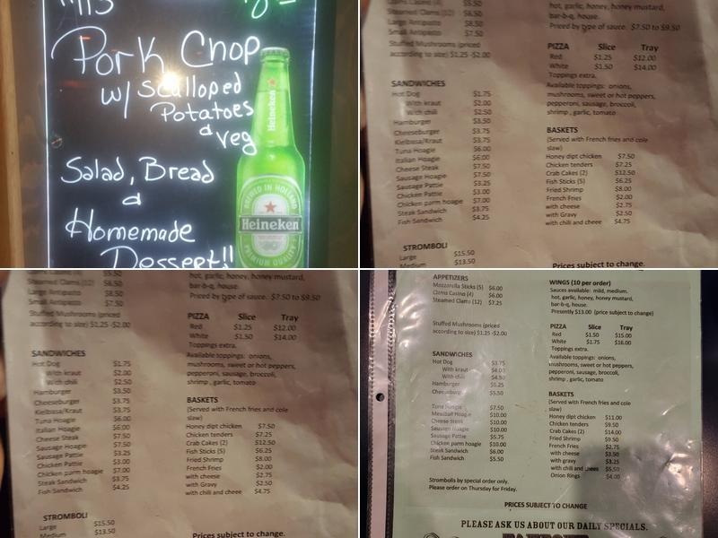 Andy's Cafe Menu