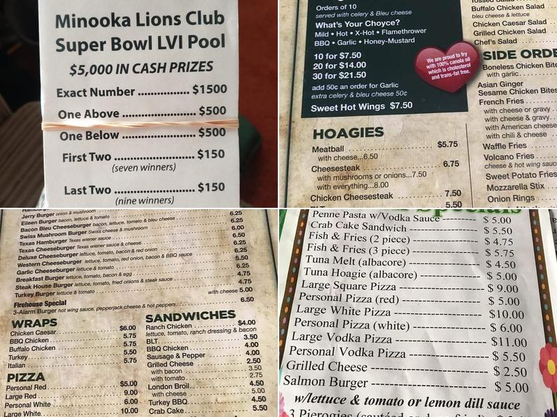 Joyce's Cafe Menu